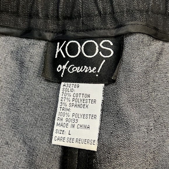 KOOS OF COURSE Vintage Black Denim Jacket Matching Jeans Set NWOT Sz Large - Picture 14 of 15